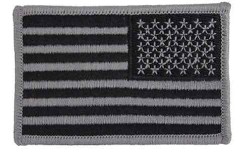 U.S. Flag Patch - Right Shoulder (Grey/Black)