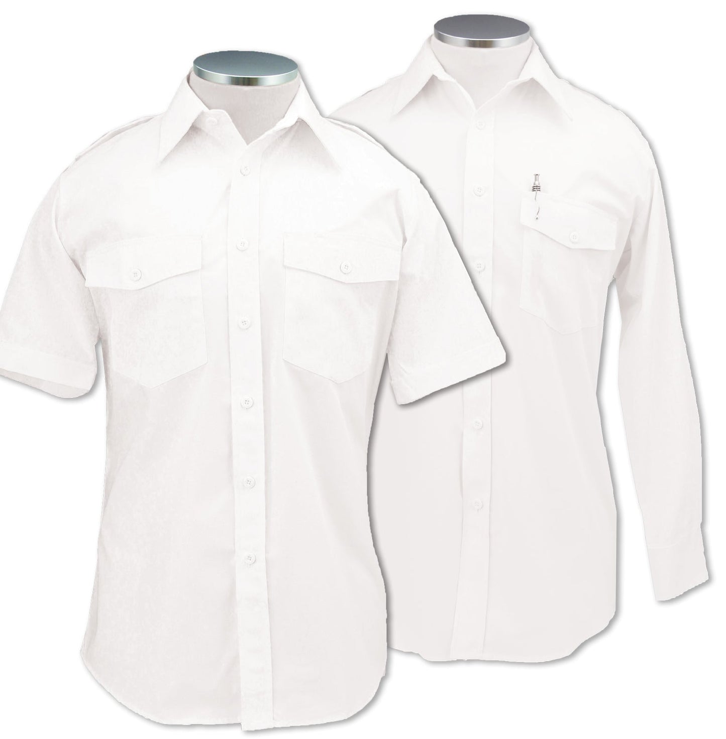Stars Uniform EMT White Shirts - Short Sleeve and Long Sleeve