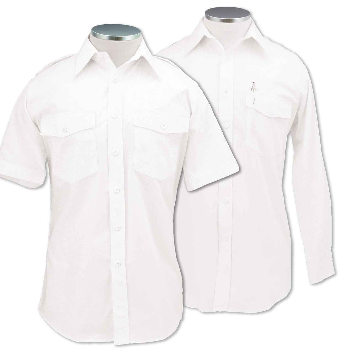 Stars Uniform EMT White Shirts - Short Sleeve and Long Sleeve