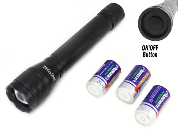 10W Cree LED Aluminium Flashlight (Batteries Included)