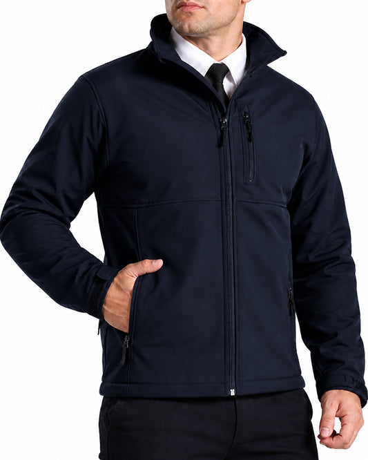 Ryno Gear Windproof Water-Resistant Softshell Work Jacket - Dark Navy