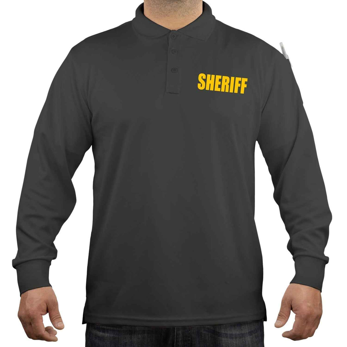 Stars Uniform 100% Polyester Sheriff Tactical Performance Polo Long Sleeve Shirt