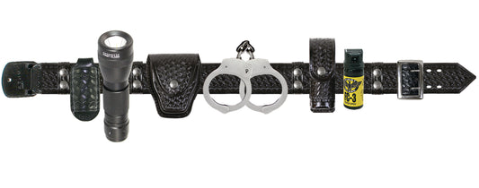 Stars Uniform Basket-Weave Duty Belt Combo With Silver Snaps And Buckle - Alternate View