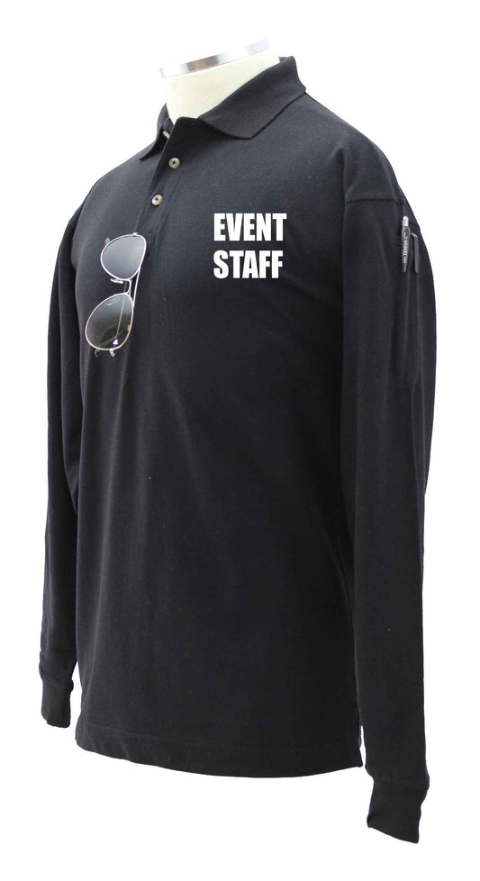 Stars Uniform Event Staff Preshrunk 100% Polycotton Tactical Long Sleeve Polo Shirt