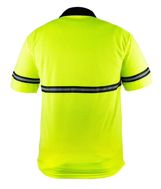 Stars Uniform High Visibility Polo Shirt with Reflective Hash Stripe