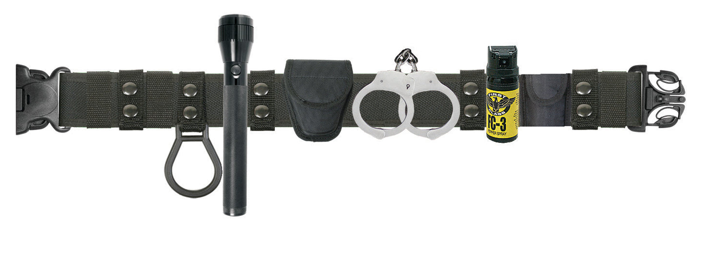 Stars Uniform Nylon Duty Belt Combo with 3W LED Flashlight - Detail View 8