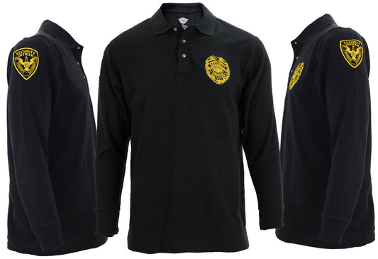 Stars Uniform Poly/Cotton Security Long Sleeve Polo Shirt - Alternate View