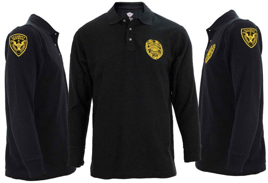 Stars Uniform Poly/Cotton Security Long Sleeve Polo Shirt