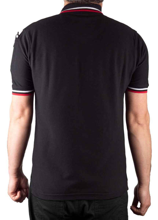 Stars Uniform Poly Cotton Tactical Polos with Red and White Stripes