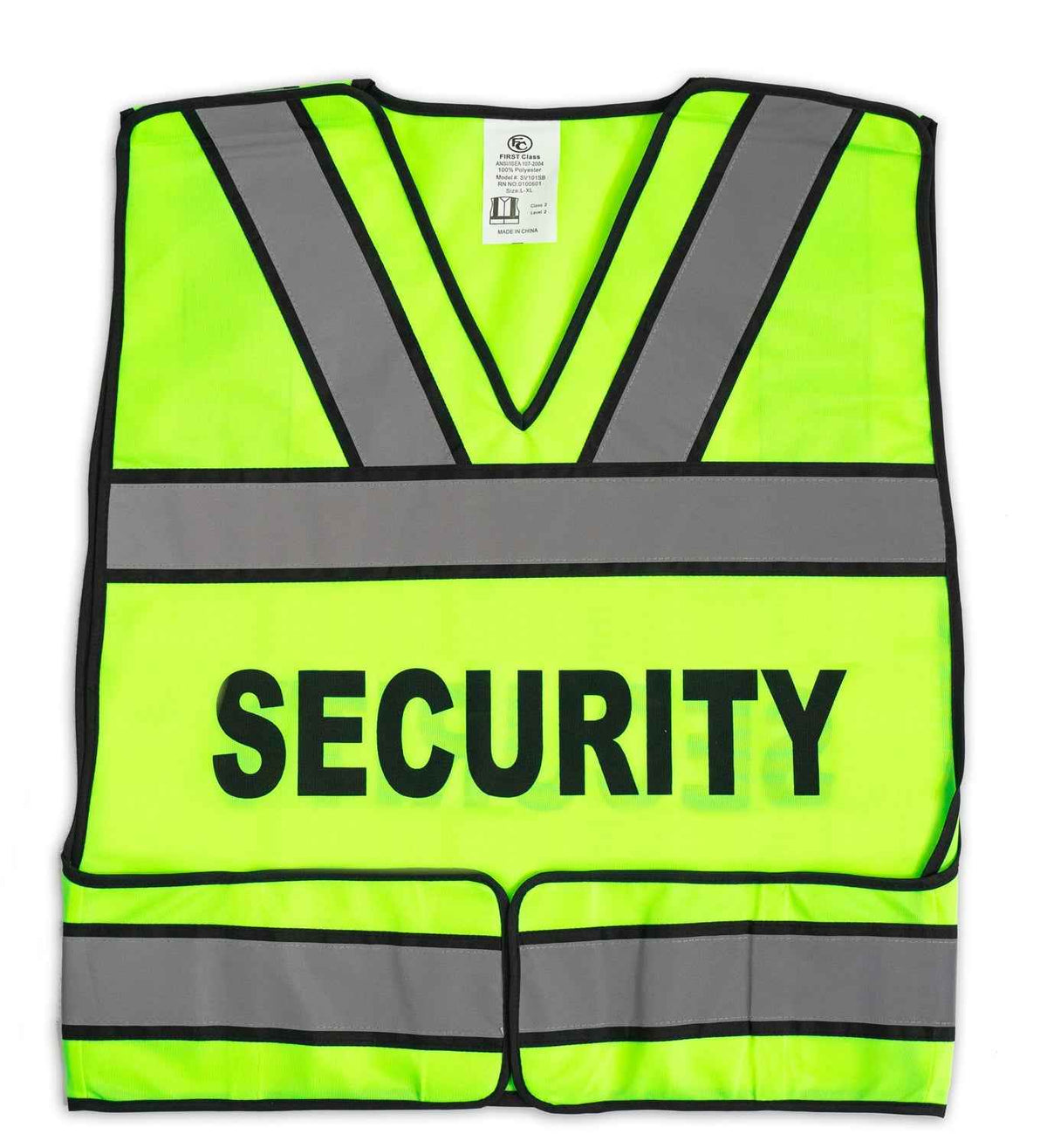 Stars Uniform Reflective Safety Vest with Security and No ID (Lime Green)