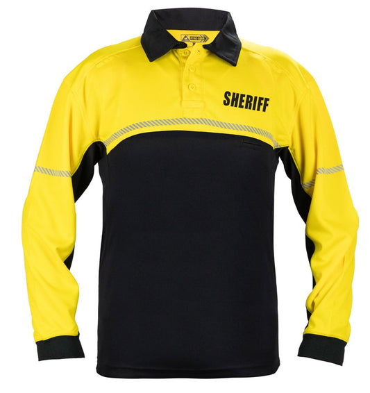 Stars Uniform Ryno Gear 100% Polyester Jersey Knit Sheriff Bike Patrol Long Sleeve Polo Shirts - Alternate View
