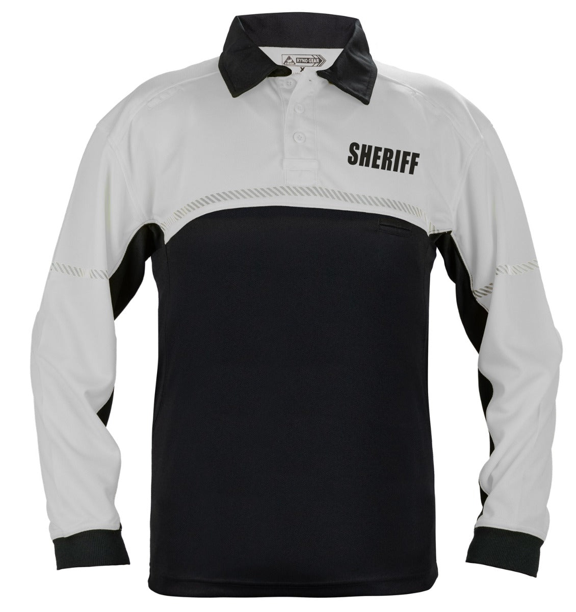 Stars Uniform Ryno Gear 100% Polyester Jersey Knit Sheriff Bike Patrol Long Sleeve Polo Shirts - Detail View 34