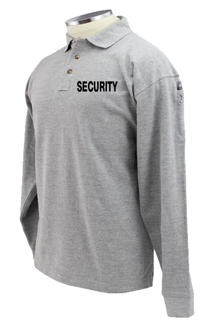 Stars Uniform Security Poly Cotton Tactical Long Sleeve Polo Shirt - Detail View 8