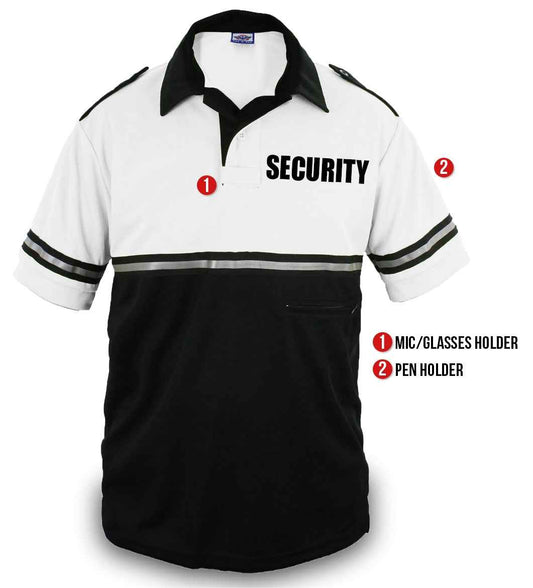Stars Uniform Two Tone Bike Patrol Shirt with Zipper Pocket with Security ID