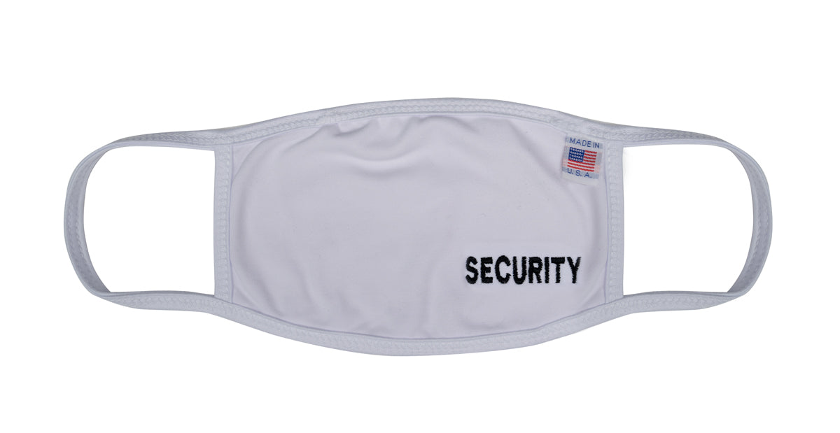 Stars Uniform White Reusable Washable Face Mask (Security) - Primary View