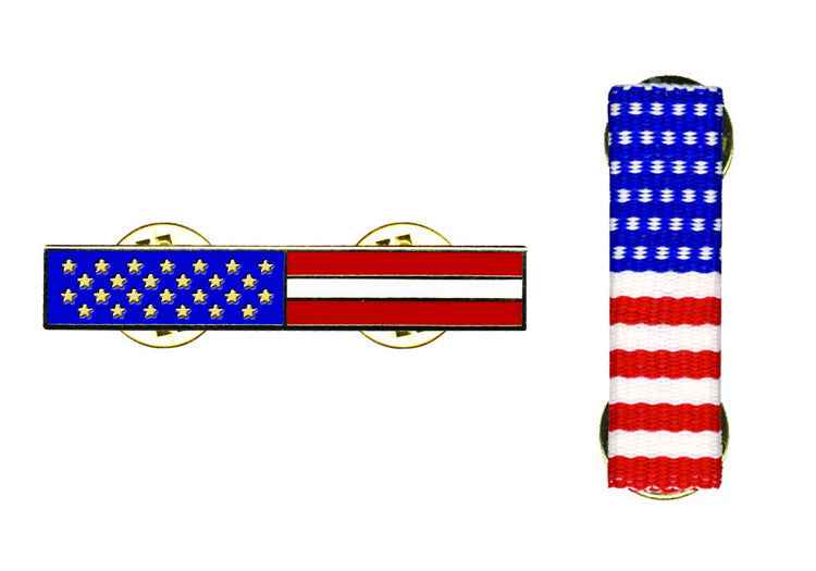 Stars Uniform Rectangular Flag Pin