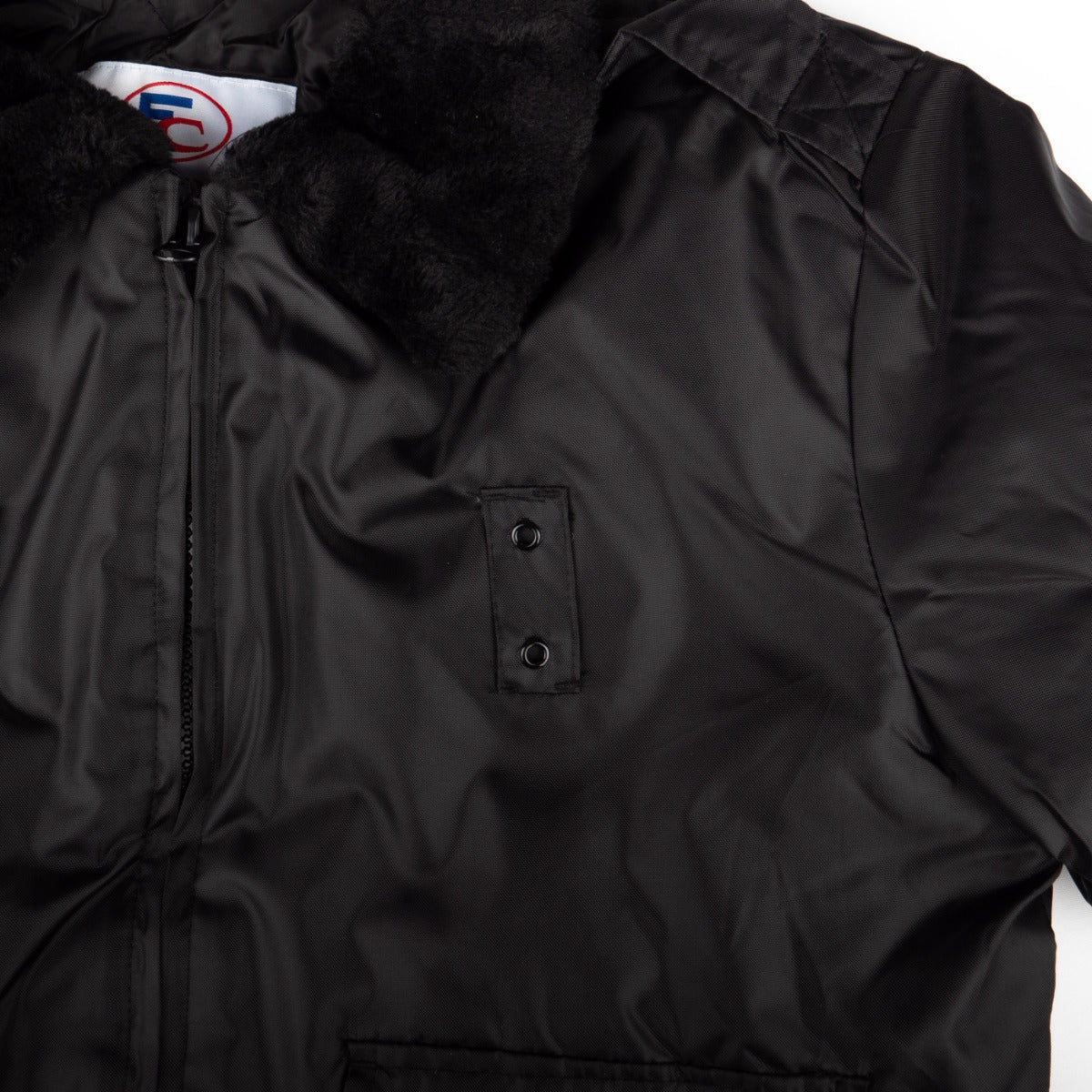 Watch-Guard Bomber Jacket (Black) - Badge tab detail
