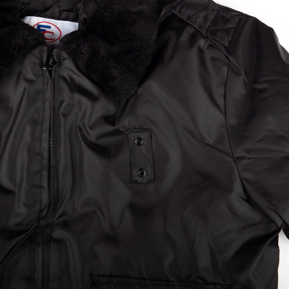 Watch-Guard Bomber Jacket (Black) - Badge tab detail