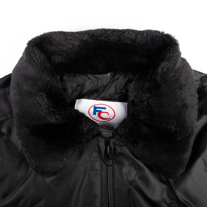 Watch-Guard Bomber Jacket (Black) - Faux fur collar