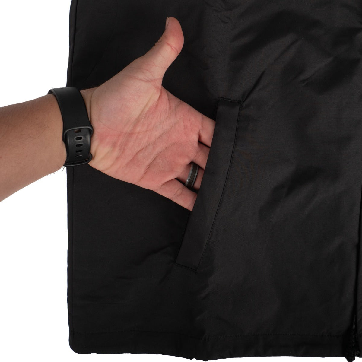 Plain Windbreakers - side pockets detail