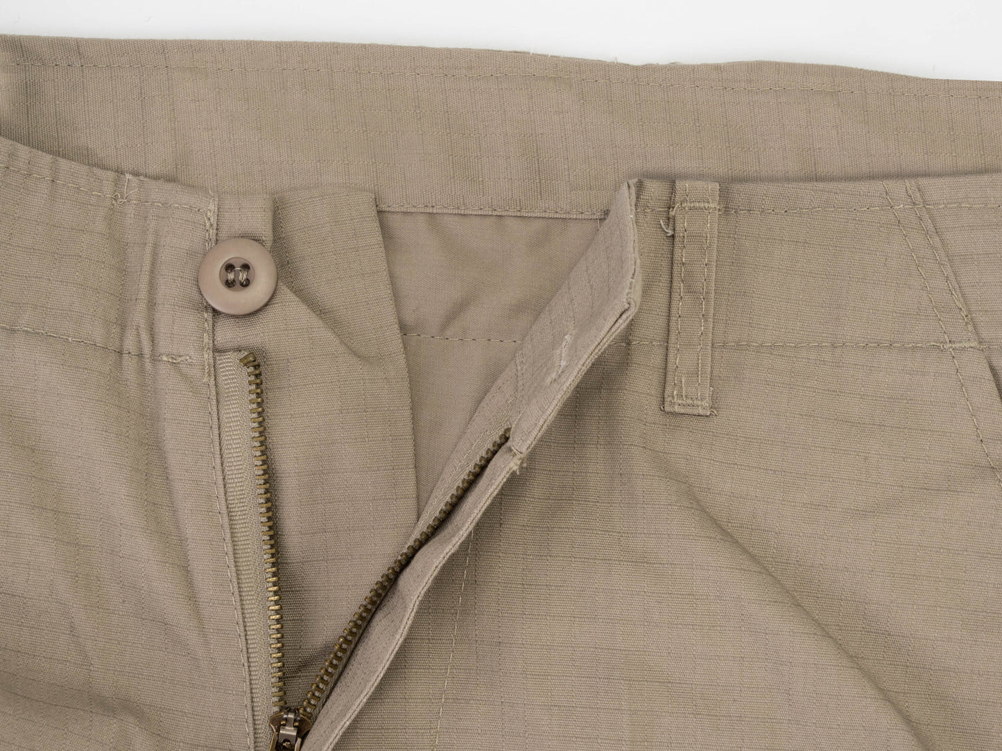 Ripstop Tactical BDU Pants - button fly closure detail