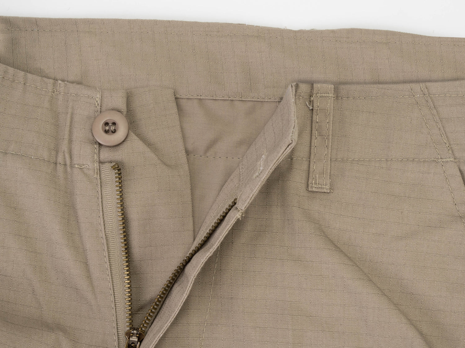 Ripstop Tactical BDU Pants - button fly closure detail