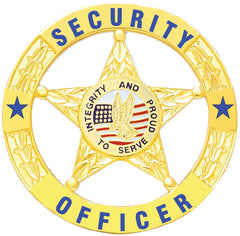 Stars Uniform Security Officer Gold 5-Star in Circle Badge