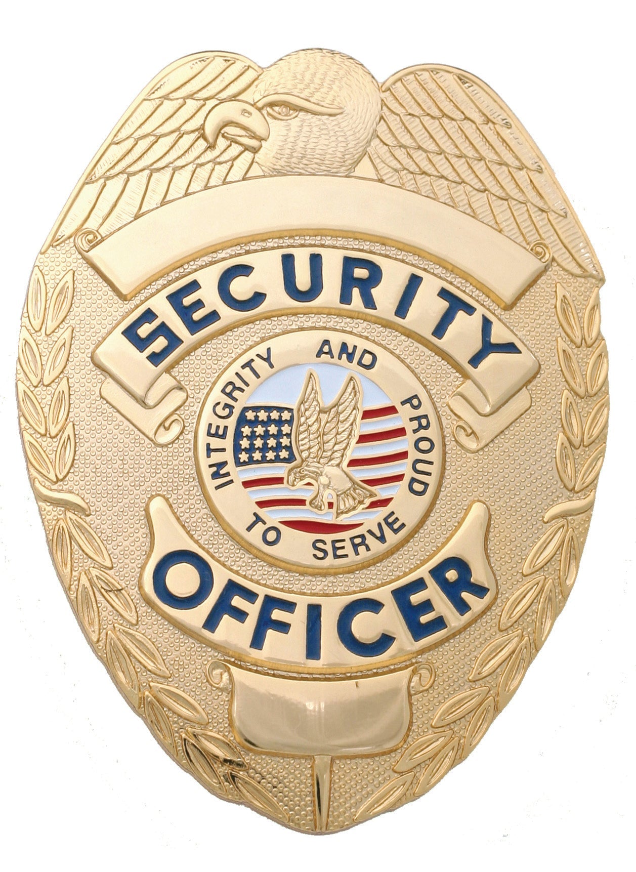 Stars Uniform Security Officer Gold Shield Badge
