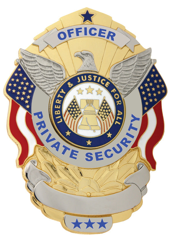 Stars Uniform Private Security Officer Eagle Over Flags Shield Badge