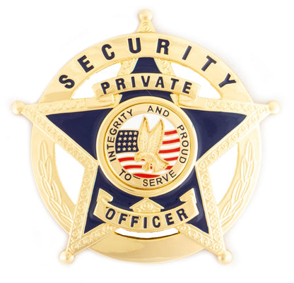 Stars Uniform Security Private Officer Gold 5-Star in Circle Badge