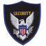 E08 - Security Shoulder Patch (White/gold On Black/blue) +$0.99