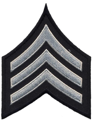LAPD Silver on Black Chevrons (Pair)