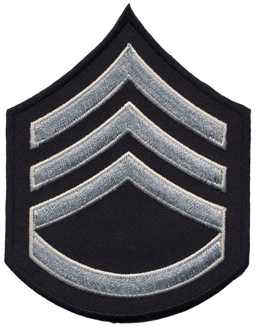 LAPD Silver on Black Chevrons (Pair)