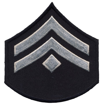 LAPD Silver on Black Chevrons (Pair)