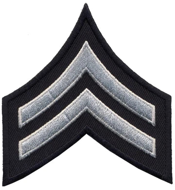 LAPD Silver on Black Chevrons (Pair)