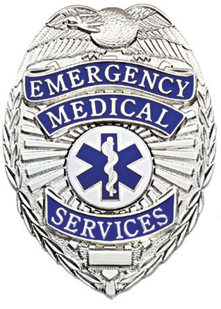 Stars Uniform Emergency Medical Services Silver Shield Badge
