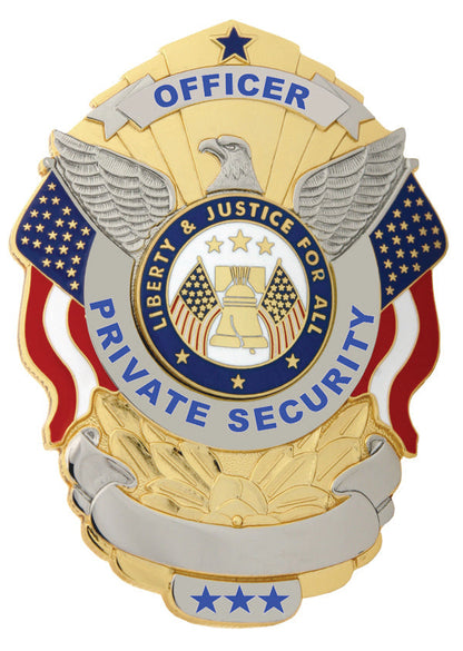 Stars Uniform Private Security Officer Eagle Over Flags Shield Badge