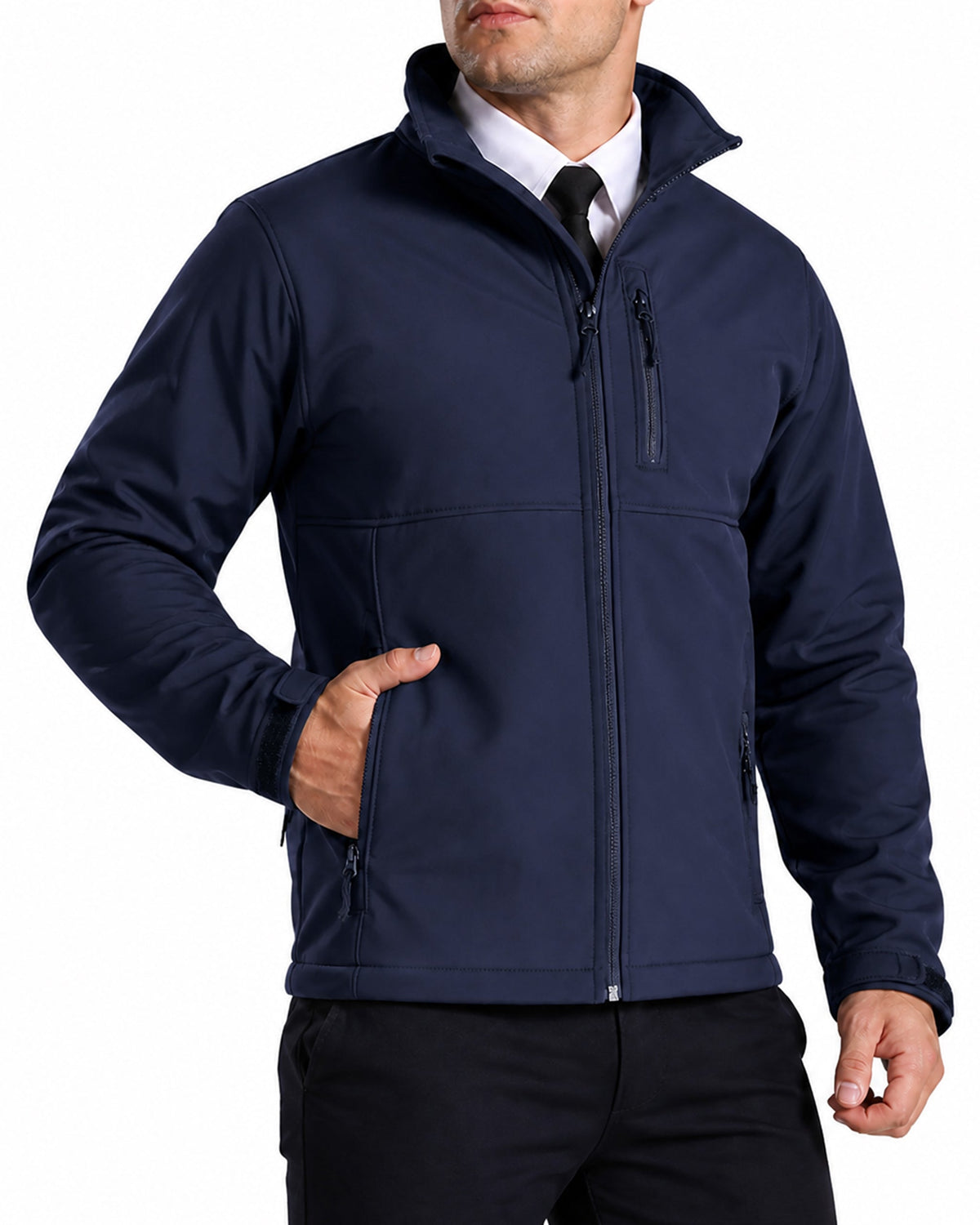 Ryno Gear Light Duty Windproof / Water-Resistant Soft Shell Jacket