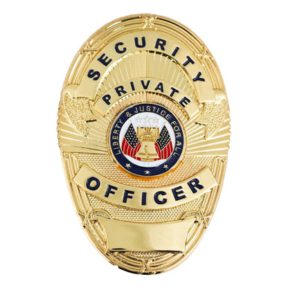 Stars Uniform Security Private Officer Gold Shield Badge