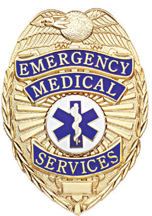 Stars Uniform Emergency Medical Services Gold Shield Badge