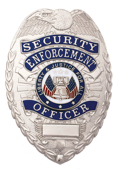 Stars Uniform Security Enforcement Officer Silver Shield Badge