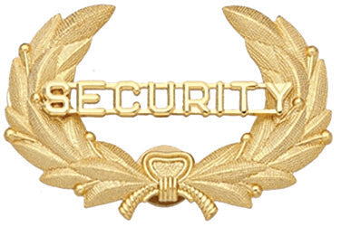 Stars Uniform Security Gold Hat Badge
