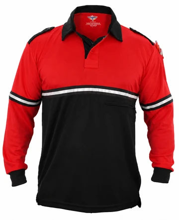 Stars Uniform Two Tone Long Sleeve Bike Patrol Shirt with Zipper Pocket