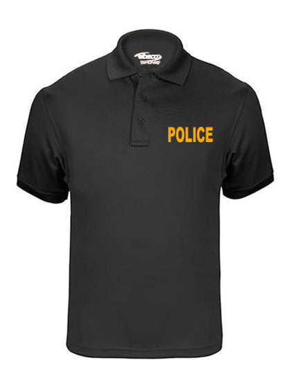 Elbeco/Stars Uniform 100% Cotton/Polycotton Short Sleeve Polos for Men Black with ID - Detail View 14