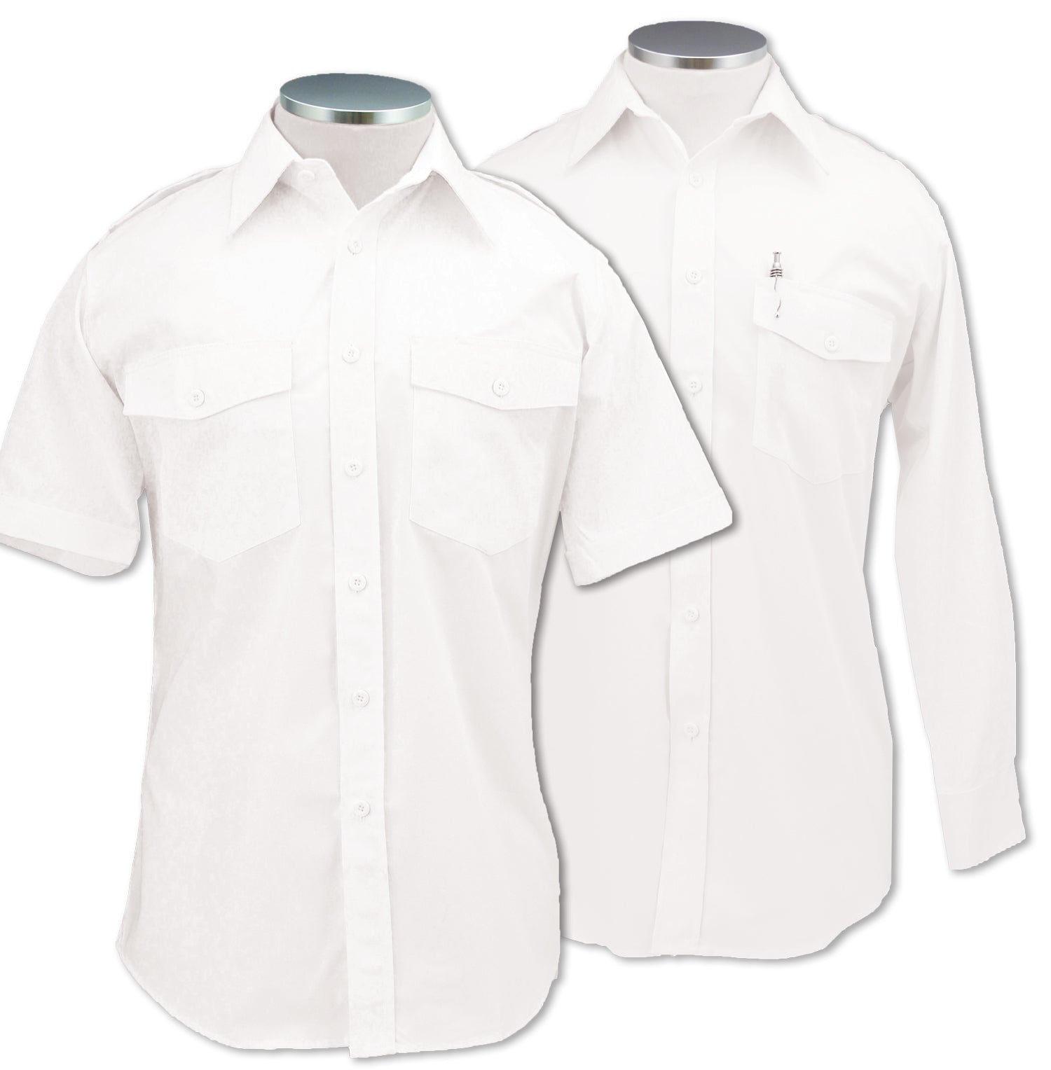 Stars Uniform EMT White Shirts - Short Sleeve and Long Sleeve