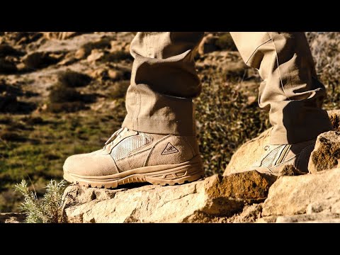 Botas tácticas de combate Ryno Gear CoolMax de 6" (beige)