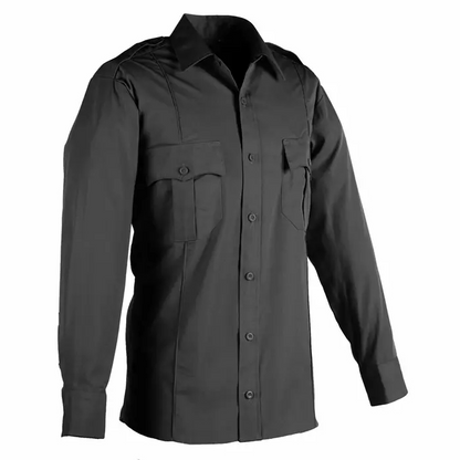 100% Polyester Long Sleeve Uniform Shirt SALE - Black