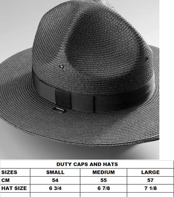 Stars Uniform Straw Triple Brim Campaign Hat (Black)