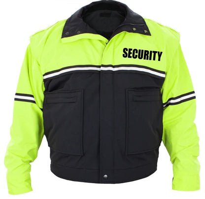 Chaqueta impermeable para patrulla ciclista con mangas desmontables y forro extraíble (Seguridad)