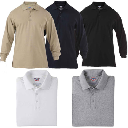 Stars Uniform Men's Long Sleeve Tactical Jersey Polo Shirt